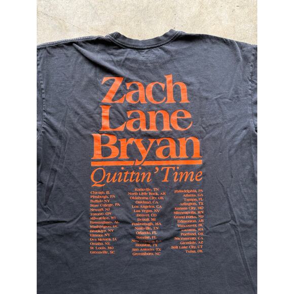 2024 Zach Bryan 'Quittin Time' Black Tour Shirt Mens Size XL Country Music - Picture 6 of 8